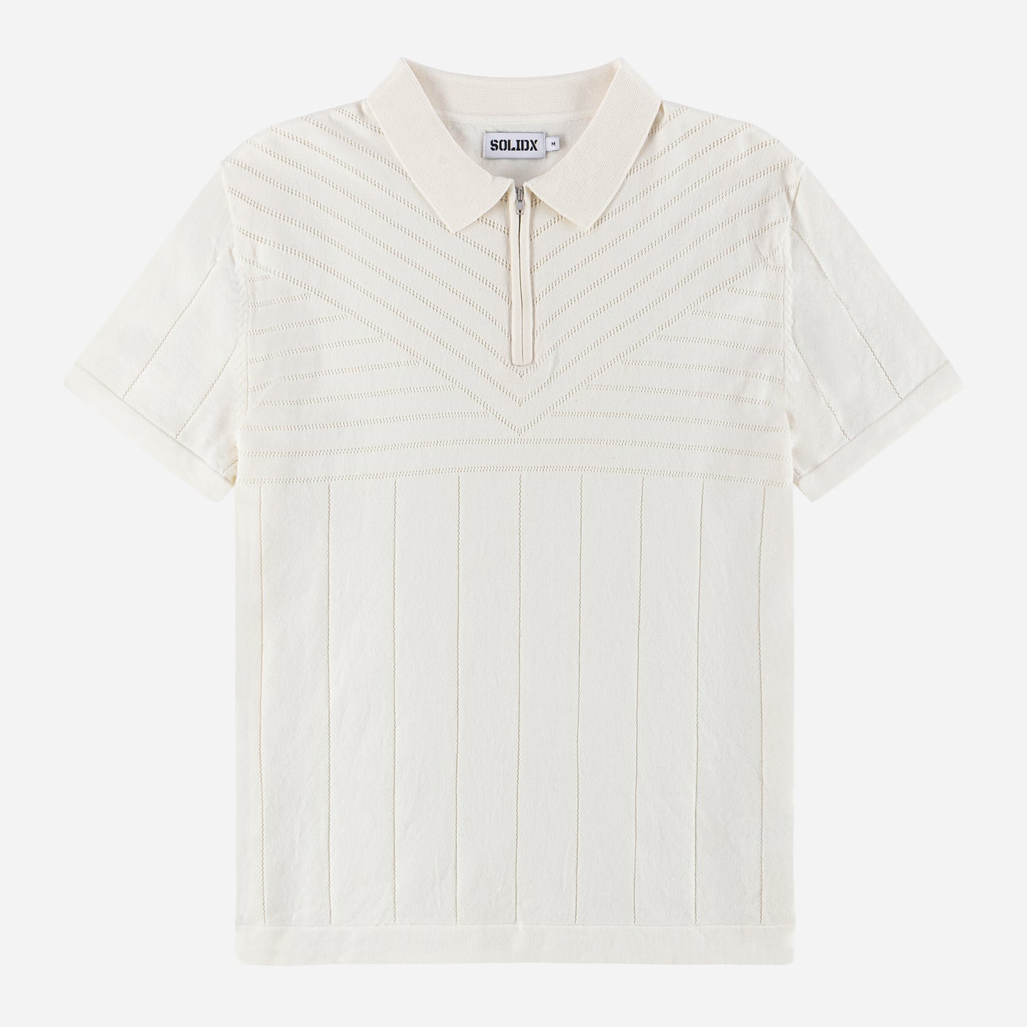 Chevron Zip Knit Polo