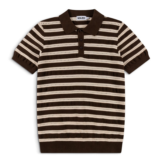 Men’s Striped Vintage Knit Polo