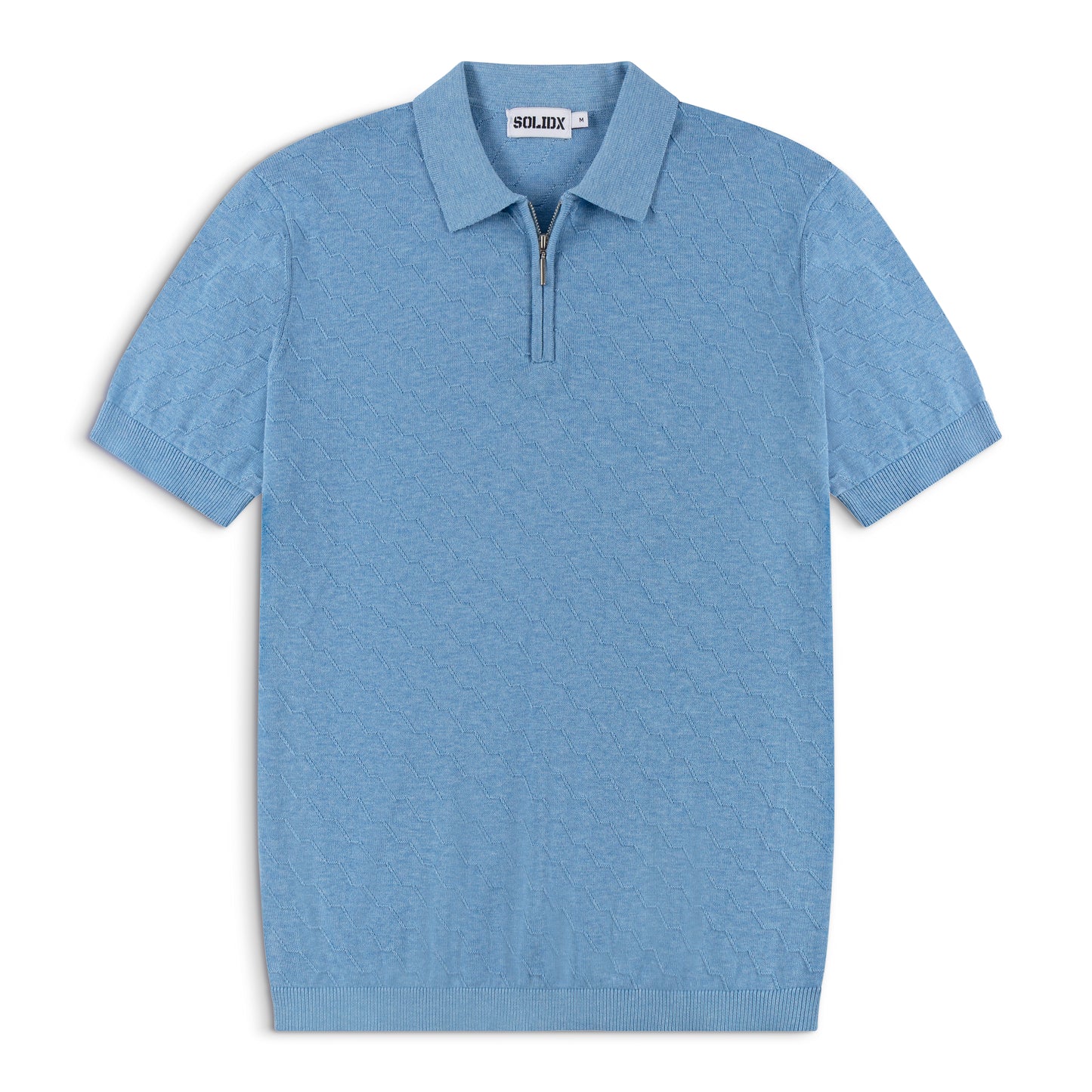 Men’s Textured Zip Knit Polo