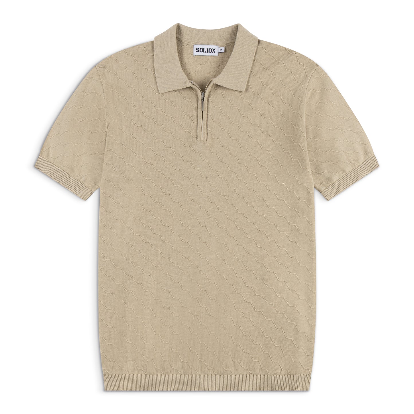 Men’s Textured Zip Knit Polo